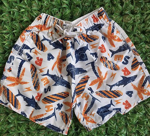 Tactel tubarão azul com laranja