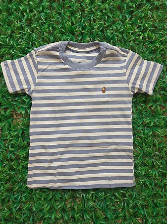 Camiseta listrada azul claro