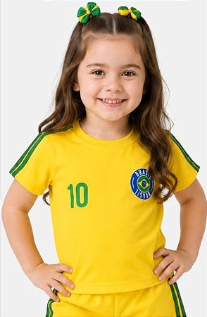 Camiseta Brasil Amarelo Ouro