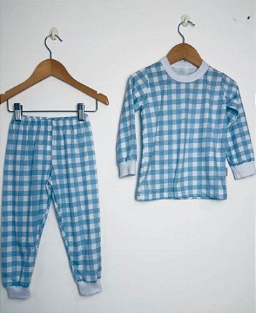 Pijama Xadrez Azul