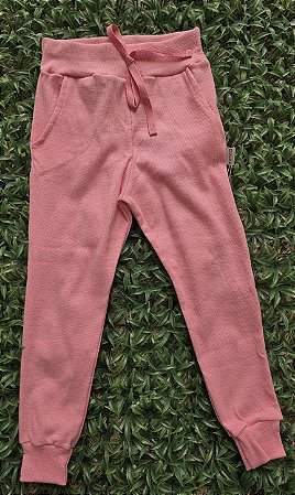Calça ribana - cor Rosa Chiclete