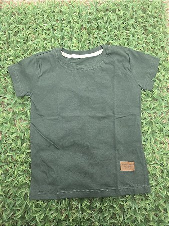 Camiseta básica verde militar
