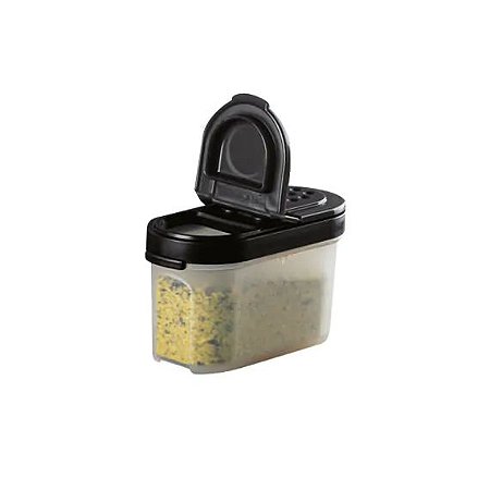 Porta Temperos Pequeno 100ml Preto Tupperware