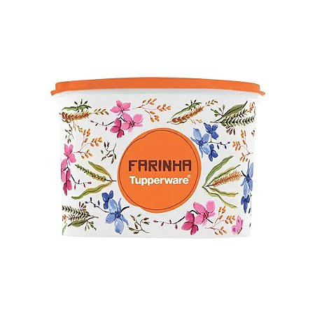 Tupper Caixa Farinha 1.8 kg Floral Tupperware