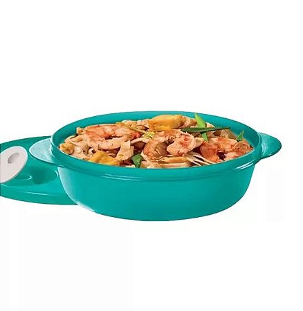 Cristalwave 1 litro Redonda Azul Paradise Tupperware