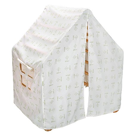 Cabana para Triângulo Articulado 4 Partes Madeira de Brincar