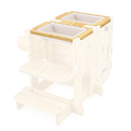 Kit sensorial e Tampo para Torre de Aprendizagem Multi Madeira de Brincar