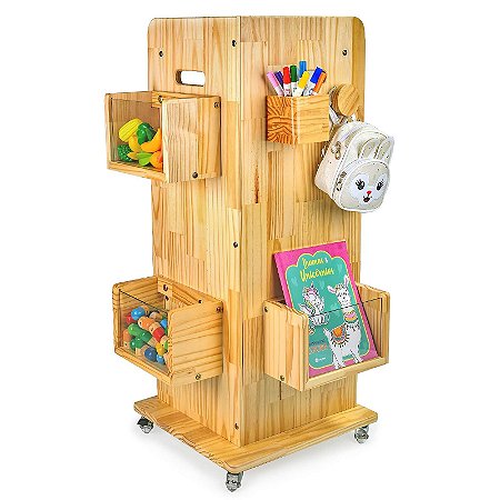 Kit Estante Organizadora com Acessórios Madeira de Brincar