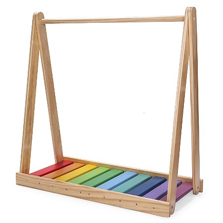 Arara Para Roupas Infantis - Colorida Madeira de Brincar