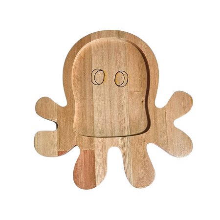 Pratinho Infantil - Polvo - Madeira de Brincar