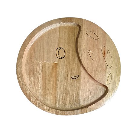 Pratinho Infantil - Lua - Madeira de Brincar