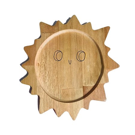 Pratinho Infantil - Sol - Madeira de Brincar