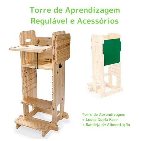 Kit Torre de Aprendizagem Regulável + Acessórios
