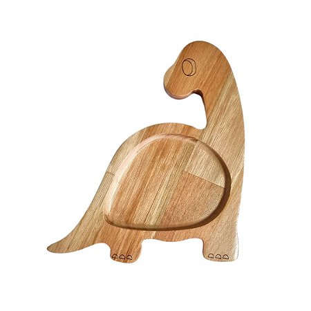 Pratinho Infantil - Dinossauro - Madeira de Brincar