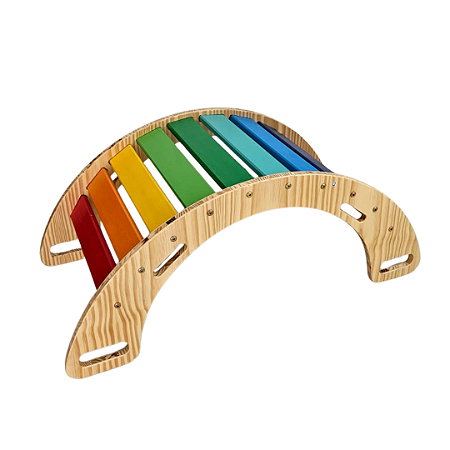 Gangorra Colorida Madeira de Brincar (4 apoios)