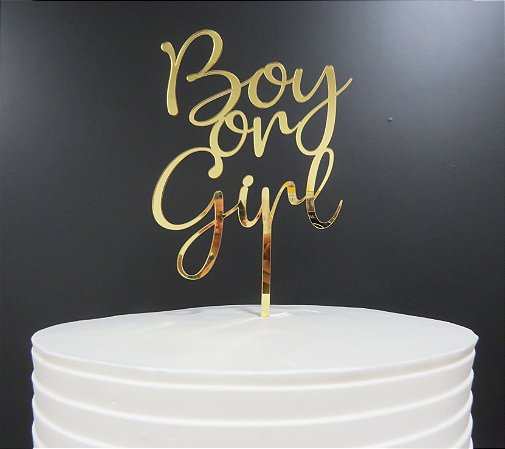 TOPO DE BOLO BOY OR GIRL EM ACRÍLICO