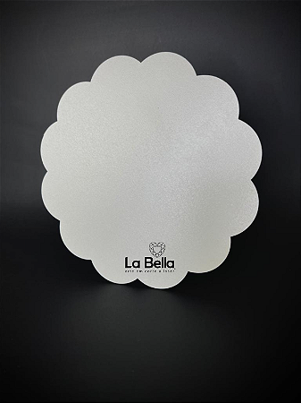 PRATO DE BOLO MDF BRANCO PERSONALIZADO MODELO 4