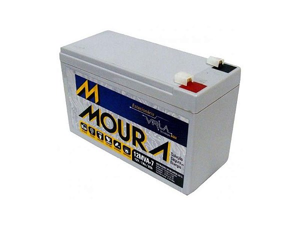 Bateria Nobreak 7ah Moura Vrla 12mva-7 Moura No-break cerca elétrica central alarme