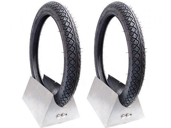 PAR PNEU CRYPTON DIANTEIRO E TRASEIRO 60 100 17 Crypton 100 Crypton 115 C100 DREAM SUZUKI GS 120 NOVO MAGGION