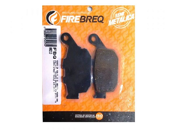 Pastilha Freio CB 300 CB300 CB300R 300R TRASEIRO SEM ABS CBR 250 TRASEIRO TRIUMPH DAYTONA 675 2007 (T) TRIUMPH STREET TRIPLE 675 2007 (T) - FIREBREQ - FBQ00213