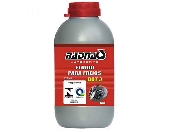 FLUIDO FREIO - RADNAQ - 200 ML - DOT 3 - APAVEL COMERCIO DE PECAS E  ACESSORIOS LTDA