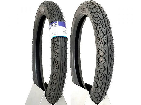 PAR PNEU CLÁSSICO CG 125 150 160 KS ES YBR 125 YES MAX DIANTEIRO 2,75 18 + TRASEIRO 90 90 18 - TECHNIC TIGER - NOVO