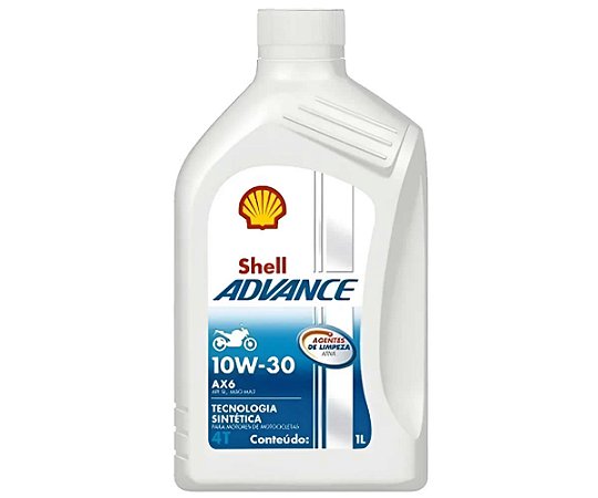 Óleo MOTOR SHELL ADVANCE 10W30 SEMISSINTÉTICO - 1 LITRO