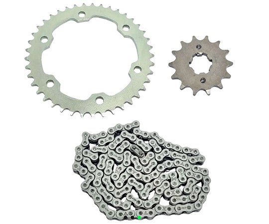 KIT RELAÇÃO FZ15 AÇO CARBONO 1045 ALTA DUREZA - GENÉRICO