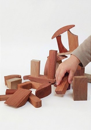 Blocos Geométricos Montessori - Madeiras Brasileiras
