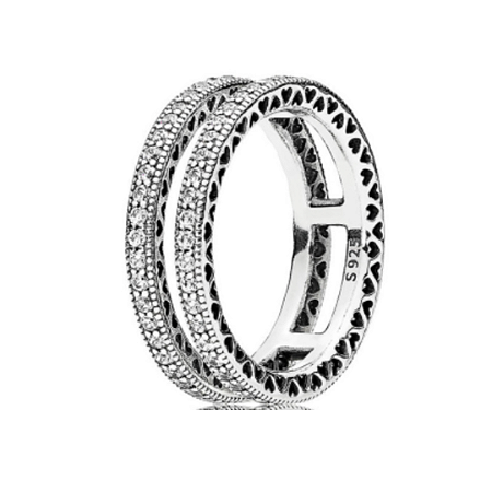 Anel Feminino Sofisticado: Prata 925 com Pedras