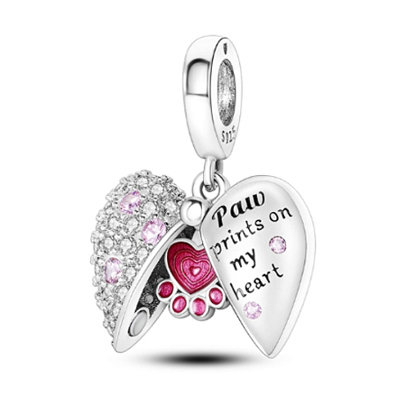 Berloque Charm Compatível Amo Meu Pet Pandora | Prata