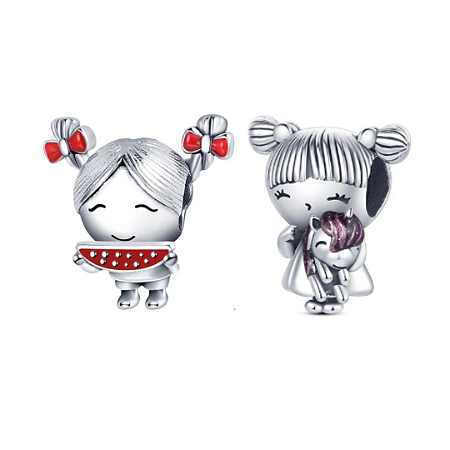 Berloque Charm Menina p/ Pandora | Prata