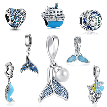 Berloque em prata de lei para pulseiras inspiração Pandora