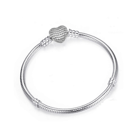 Bracelete Pulseira Flexível Compatível Pandora para Berloques | Prata