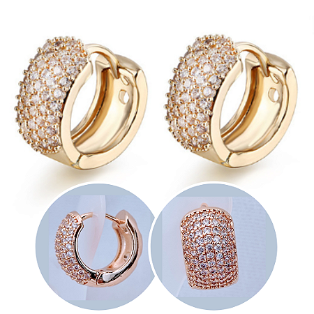 Argola Cravejada com Zircônias | Grande