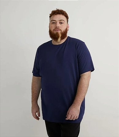 Camisa Azul Marinho Comfort Básica Em Algodão Peruano