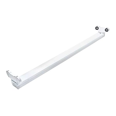 Luminária Pratica de Sobrepor Branca Para 2xT8 120cm LPS2L