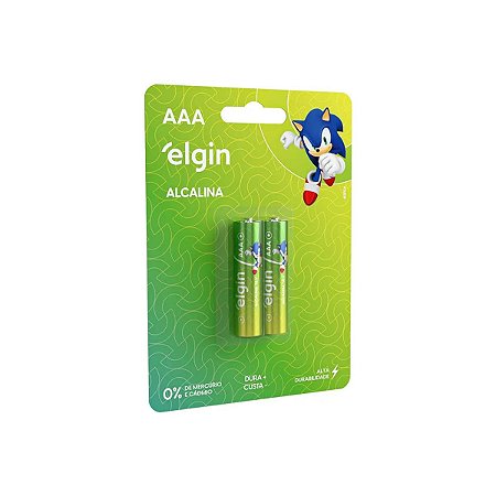 Pilha Alcalina AAA LR03 1.5V Blister Com 2 Peças Elgin ELE000000082154