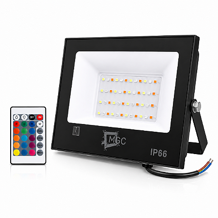 Refletor LED 200w RGB Bivolt Com Controle Remoto RKT-200RGB