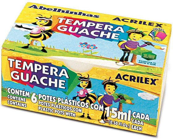 Tempera guache 6 Cores acrilex