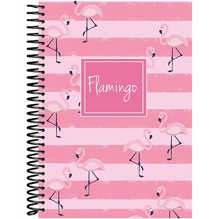 Caderneta C/estampa flamingo 80fls