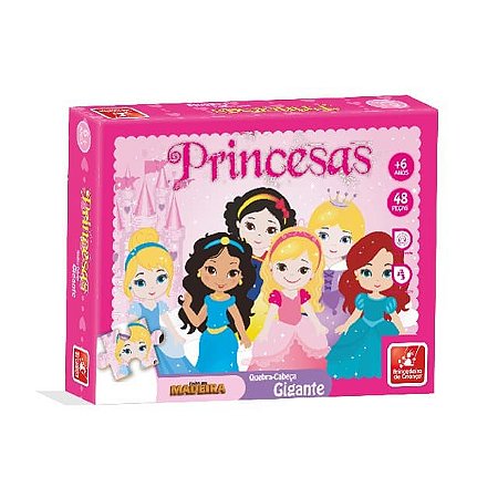 0991 Quebra-Cabeça gigante Princesas 28 peças bordas orgânicas