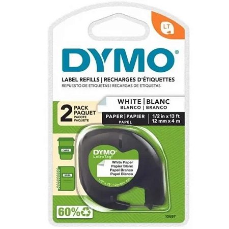 Refil C/2 Fitas Papel Rotulador Dymo