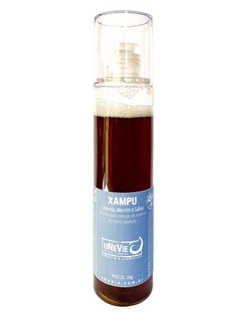 Xampu Líquido Lavanda, Alecrim e Salvia uNeVie - redução de resíduos do couro cabeludo