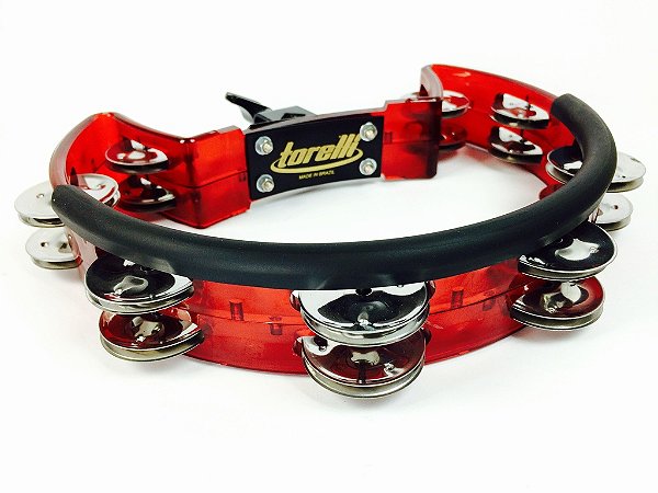 Torelli Pandeirola Meia Lua com Clamp Vermelha TP323VM