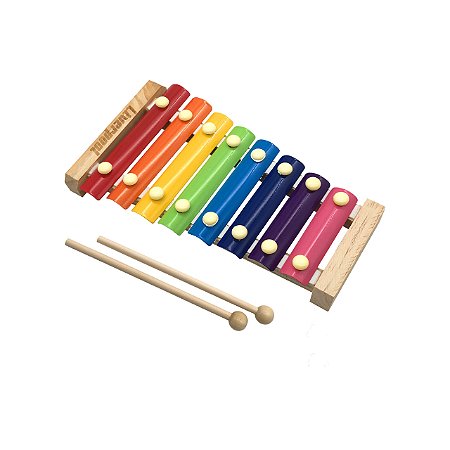 Metalofone Liverpool Brinquedo Infantil Colorido 8 Teclas