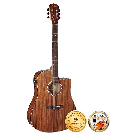 Violão Elétrico Hofma Aço Folk Cutaway Fosco HMF280