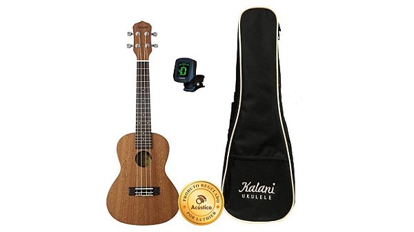 Kit Kalani Ukulele Concerto 24 Kal C/ Bag e Afinador 220CS