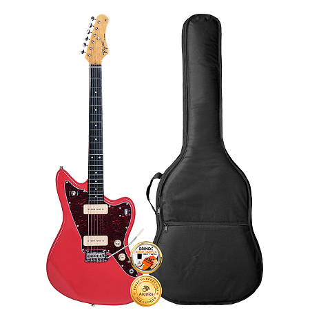 Kit Guitarra Jazzmaster Tagima Fiesta Red TW-61 Com Capa