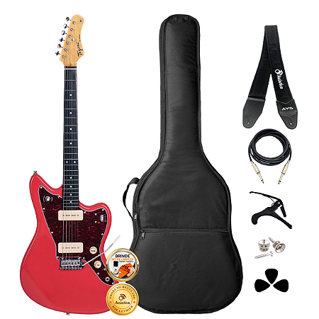Kit Guitarra Jazzmaster Tagima Fiesta Red TW-61 Completo